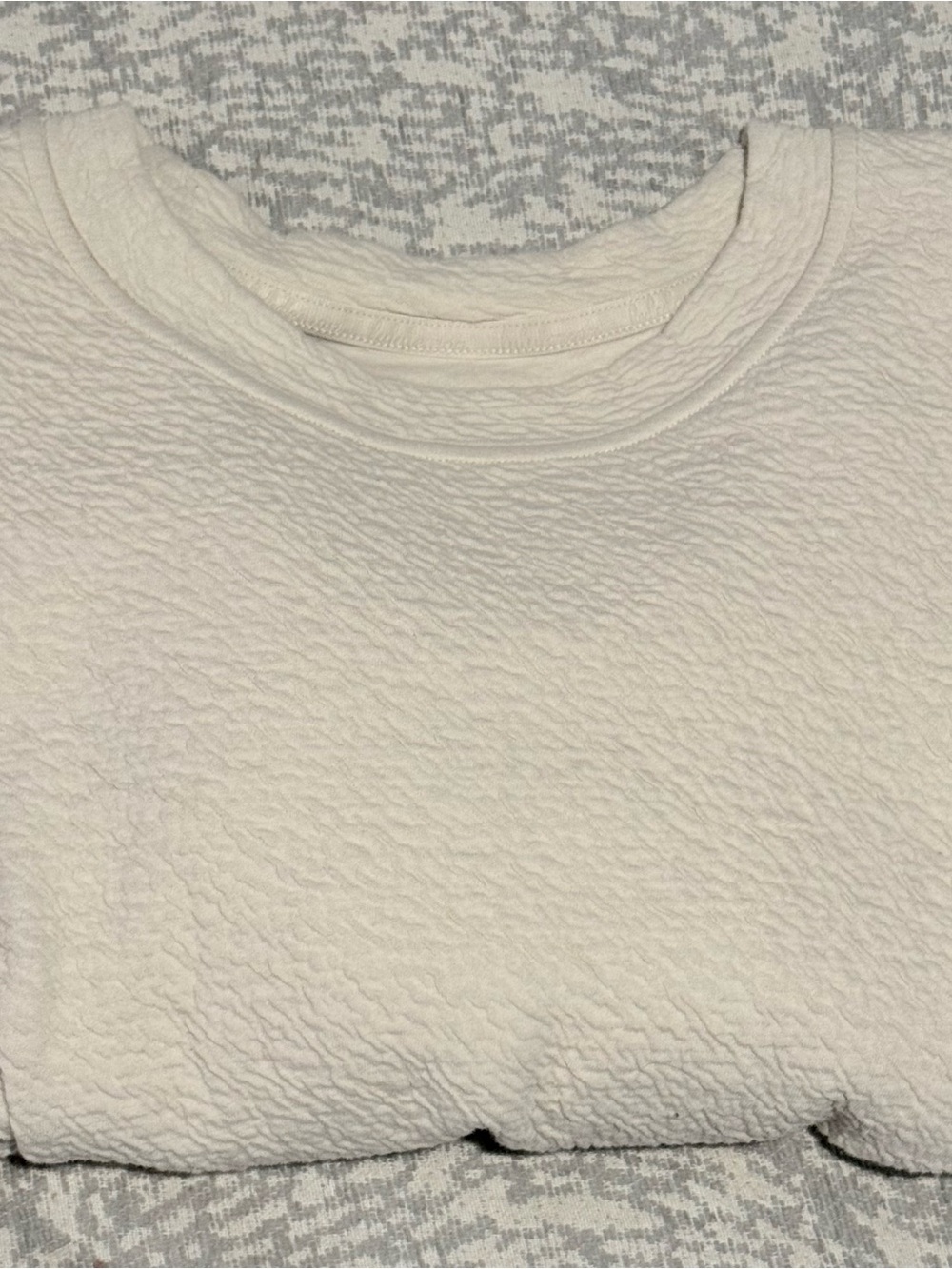 Lululemon /// Women’s Textured Crewneck Pullover - White Opal - Size 2 - Picture 8 of 9